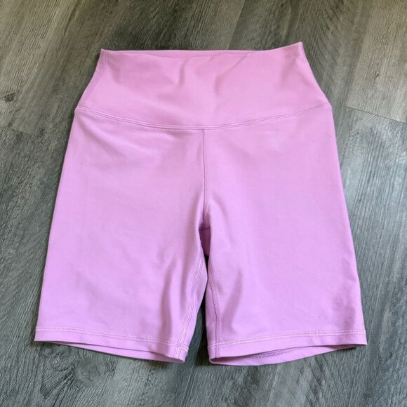 Abercrombie & Fitch YPB Bike Shorts Purple Pink Small Stretch - Picture 2 of 11